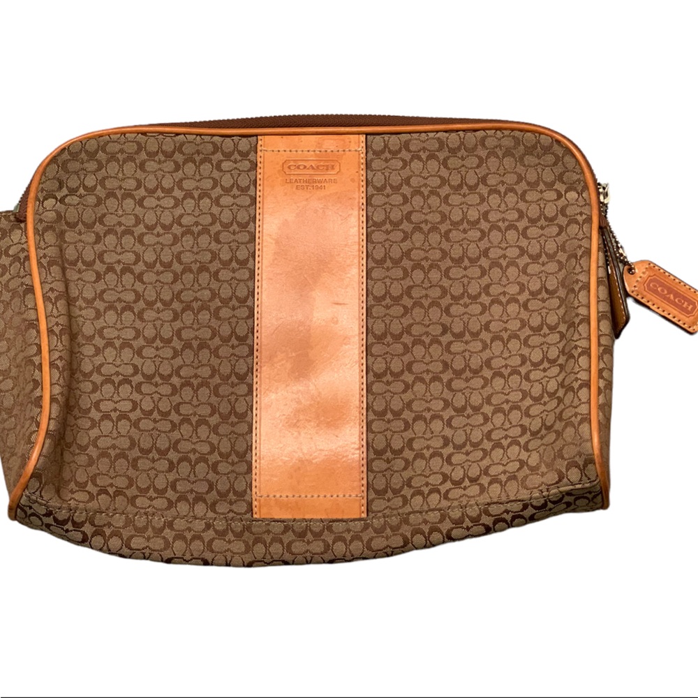 COPY - Vintage Coach CC Monogram canvas Womens clutch wallet make up bag